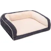 Markenlos Lit de luxe pour chien en simili cuir souple