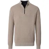 Casamoda Regular Fit Troyer beige, Unicolore