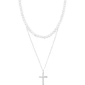 KUZZOI Chaîne argent / blanc perle