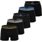 BOSS pour homme. 50531660 Set 5 Boxers 5P Essential noir (M), Homewear, Coton
