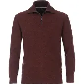 Casamoda Pull Demi-zip Bordeaux