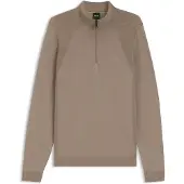 BOSS pour homme. 50558352 Pull tricoté en coton mélangé marron (L), Casuel, Manche longue