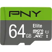 PNY Technologies P-SDUX64U185GW-GE SD MicroSD XC Card 64GB Elite CL.10 U1 retail