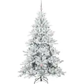 vidaXL Sapin de Noël Artificiel à Branches Articulées Blanc 210 cm PVC