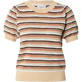 Pepe Jeans Pull-over 'Kamia' beige / brun foncé / vert pastel / blanc