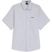 BOSS pour homme. 50565851 Chemise Dymova grise (XXL), Casuel, Coton, Manche courte