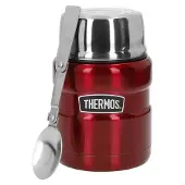 Thermos Stainless Steel With Folding Spoon-470ml Lunch Box Rouge