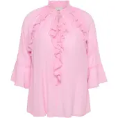 KAFFE CURVE Chemisier 'KCflori' rose