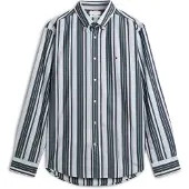 Tommy Hilfiger Chemise 'Regular Fit Multicolour Stripe' émeraude / menthe / blanc