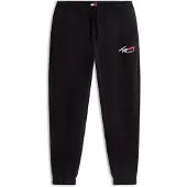 Tommy Hilfiger Pantalon 'Signature Logo Cuffed' rouge / noir / blanc