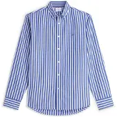 Tommy Hilfiger Chemise 'Regular Fit Flex Stripe' bleu / blanc