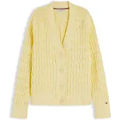 Tommy Hilfiger Cardigan 'Cable Oversized' jaune clair
