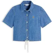 Tommy Hilfiger Boxy Tie Mia Short Sleeve Shirt Bleu L Femme