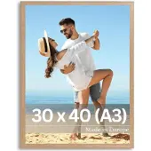OEM Cadre photo en bois beige 30 x 40 cm