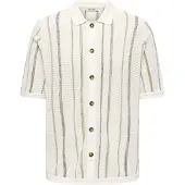 Only & Sons Vestes en maille 'ONSTobby' bleu fumé / vert clair / blanc