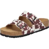 Rieker Damen Pantolette Beige/Kuhfell