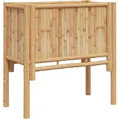 vidaXL Lit surélevé Marron 90 x 35 x 70 cm Bambou
