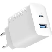 Anker 312 Chargeur 20W 1x USB-A 1x USB-C Blanc
