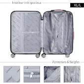 Monzana Valise rigide Exopack XL noire