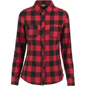 Urban Classics Chemisier rouge feu / noir