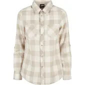 Urban Classics Chemisier camel / blanc