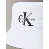 Calvin Klein Chapeaux 'CK Monogram Embroidery' noir / blanc
