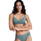 Roxy Essentials Sd Wrap Bralette Bikini Top Gris S Femme