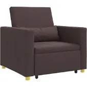 vidaXL Canapé Lit Simple Marron foncé 90 x 165 x 87 cm tissu