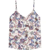 Vero Moda Haut 'VMCHERIE' bleu clair / chocolat / rose / blanc cassé