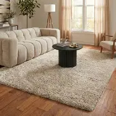 NATURL. Tapis shaggy - Blaze Beige | 200x290 cm | Rectangulaire |