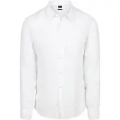 BOSS pour homme. 50567579 Chemise Relegant 6 blanche (M), Casuel, Lin, Classique, Manche longue