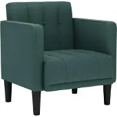 vidaXL Fauteuil avec accoudoirs vert foncé 53 cm Tissu