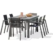 DCB Groupe Ensemble repas de jardin 6 places en aluminium