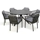 DCB Groupe Ensemble repas de jardin en aluminium