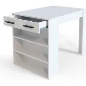 Vicco table de salle à manger Repose Blanc 67x100cm, Model 30036