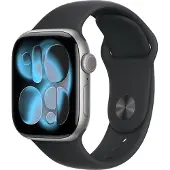 Apple Montre connectée Watch 11 42mm Gris sidéral/Bracelet noir M/L meqx4