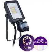 Philips BVP167 Gris foncé Projecteur LED 10W 3000/4000/6500K 1100/1200LM IP65 IK07 PSU SWB Mdu+pir