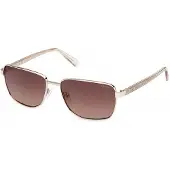 GUESS Lunettes de soleil pour homme GU00312, doré pâle brillant, 58/16/140
