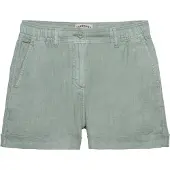 Superdry pour femme. W7110496A Short Mid Rise Linen green (26), Casuel, Vert