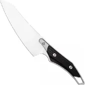 QSP Knife T-Cook QS172-A1, Stonewashed Nitro-V, Black G10, couteau fixe
