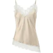 Pieces Haut 'PCJESSA' greige / blanc