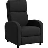 SUGIFT Fauteuil relax, aspect lin, couleur noire