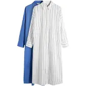 The Set Robe-chemise bleu marine / bleu roi / blanc