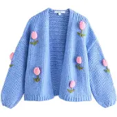 Next Cardigan bleu ciel / olive / rose