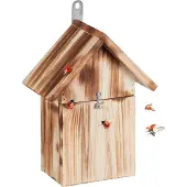 Relaxdays Maison pour coccinelles, hôtel pour coccinelles de jardin, à suspendre, bois non traité, hôtel à insectes pour coccinelles, naturel