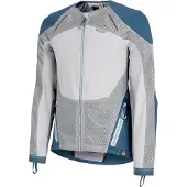 Knox Urbane Pro Move, veste en textile ,Gris Clair/Pétrole ,M