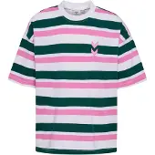 Hummel T-Shirt vert foncé / rose / blanc