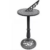 Relaxdays Cadran solaire , jardin et balcon, en fonte, cadran antique, avec chiffres romains, résistant aux intempéries, décoration de jardin, gris