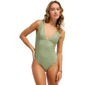 Roxy Love Elongated Swimsuit Vert S Femme