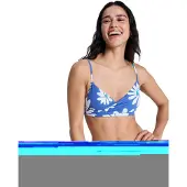 Roxy Essentials Pt Wrap Bralette Bikini Top Bleu S Femme